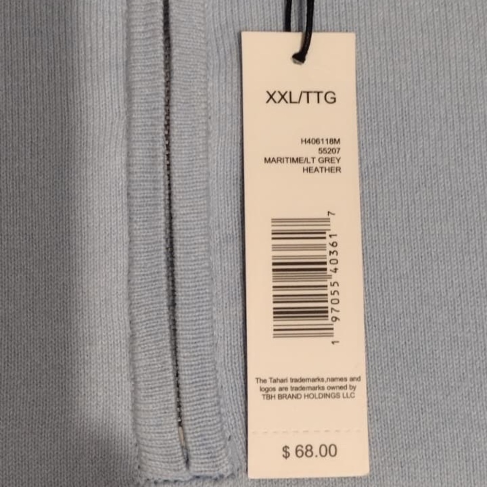 Tahari Men's Light Blue Sweater size XXL brand new e tags - Picture 4 of 9